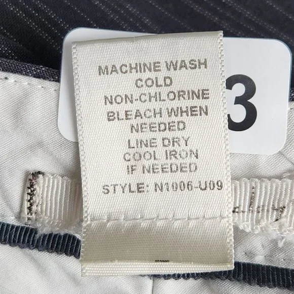 Willow and Clay Pants Womens 12 Black Gray Pinstripe Wide Leg Career Trousers - Picture 10 of 10